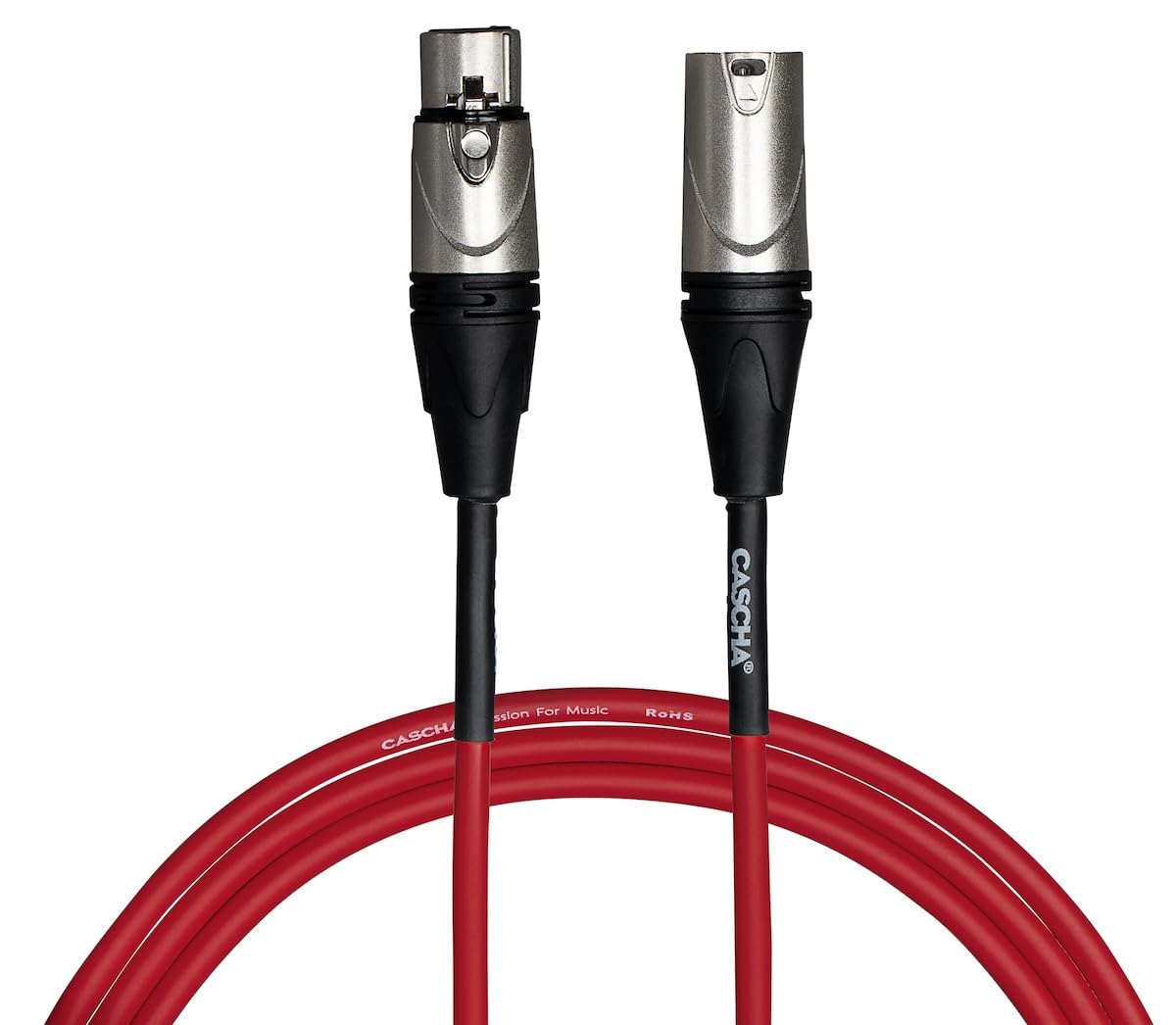 CASCHA Advanced Line Microphone Cable, Red, 6 m - Image 2