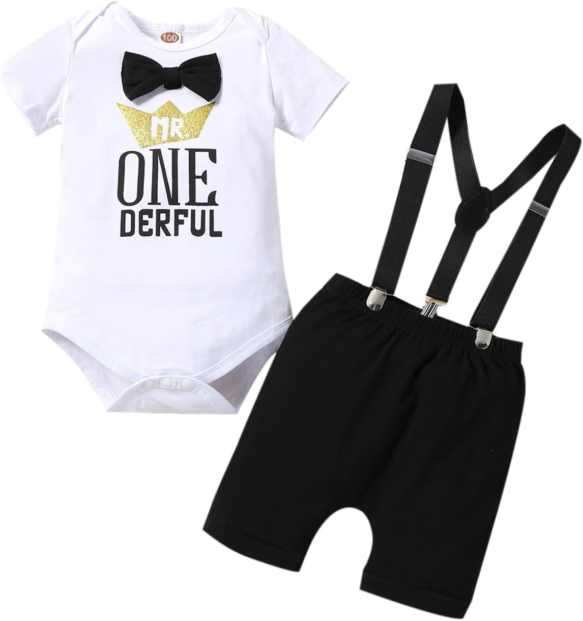 Baby Boys Funny First Birthday Outfit Infant Boy 1st Cake Smash Clothes Bow Tie Pants Set