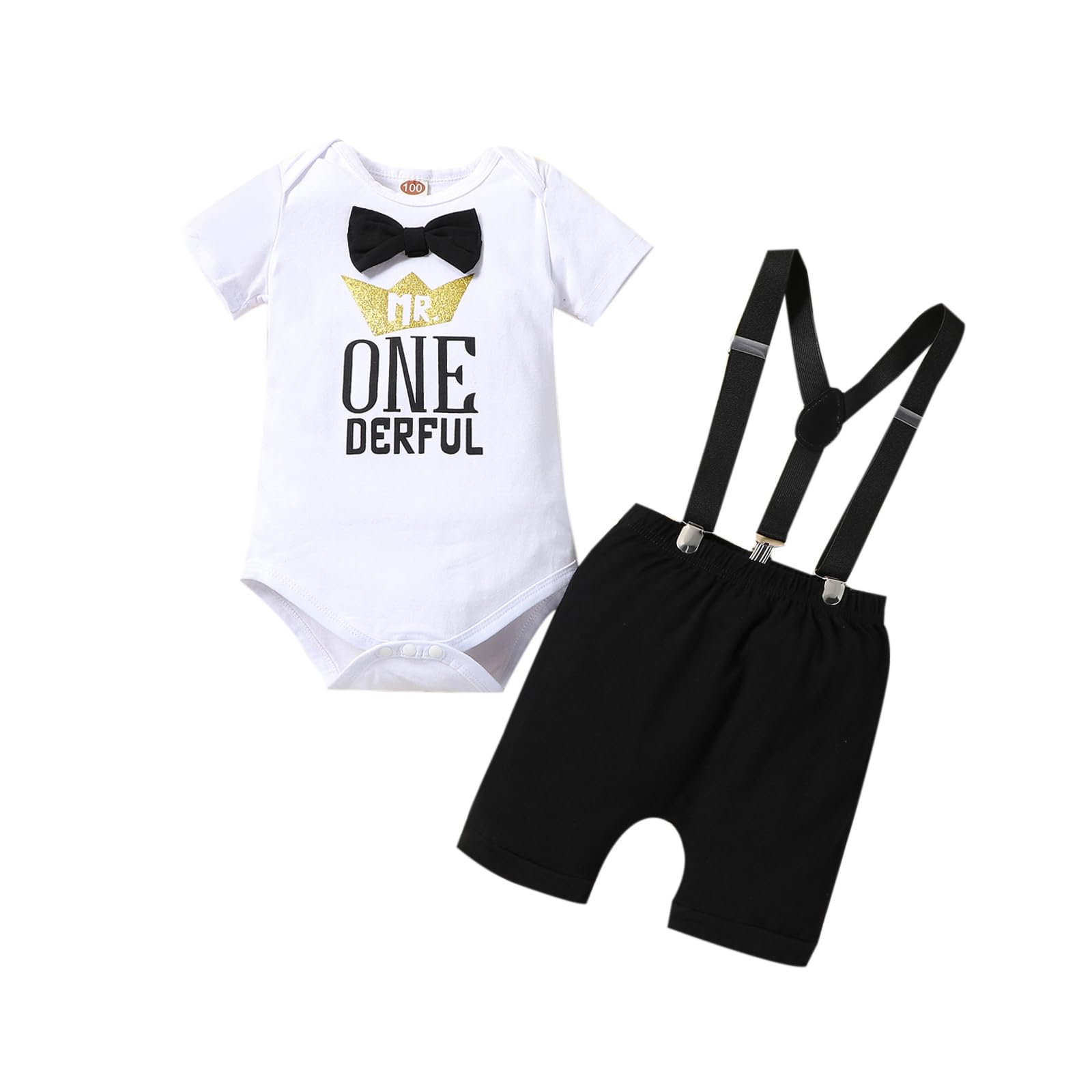 Baby Boy Fun 1st Birthday Bow Tie Bow Tie Gentleman Adjustable Suspender Pants Sub Cake Set