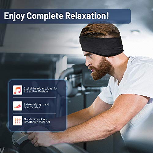 Perytong Sleep Headphones Wireless, Bluetooth Sports Headband Headphones With Ultra-Thin Hd Stereo Speakers, Unisex, Perfect For Sleeping,Workout,Jogging,Yoga,Insomnia, Air Travel, Meditation #TOP2