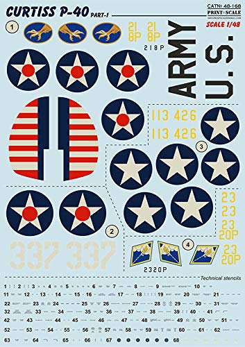 Print Scale 48-168 Curtiss P-40 C, CU. Part 1 1:48