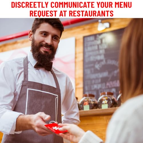 bariatric card for restaurants special menu request card portion control restaurant request for bariatric or gastric sleeve patients wallet sized set of 2 cards 2 red 3375in x 2125in