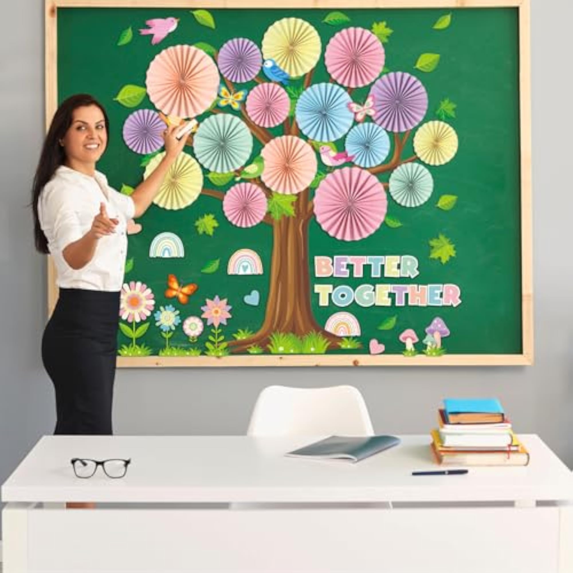 Pastel Classroom Tree Bulletin Board Set