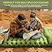 FUN PAC Camping Sleeping Pad, Ultralight Camping Mat with Pillow, Built-in Foot Pump Inflatable Sleeping Pads Compact for Camping Backpacking Hiking Traveling Tent,Single,Green