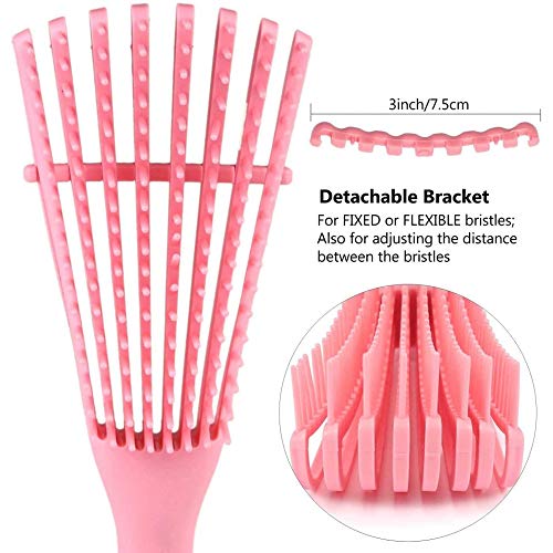 Detangling Brush for Curly Hair, Detangler Comb Brush Afro of American/African 3a to 4c Texture, Easier Detangle Kinky Wavy/Curly/Coily/Wet/Dry/Oil/Thick/Long Hair No Pain Scalp Massage