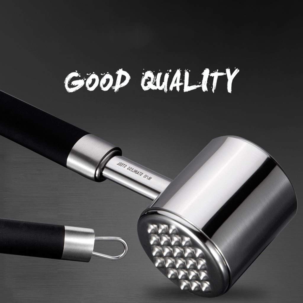 Tenditore per carne 316 in acciaio inox batticarne in acciaio inox batticarne Heavy Duty Carne Martello Softener, carne Pounder a intenerire la bistecca, manzo, pollo, agnello e carne macinata Tendito