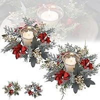 Kerzenring Weihnachten Tischdeko,2er Mini Adventskranz