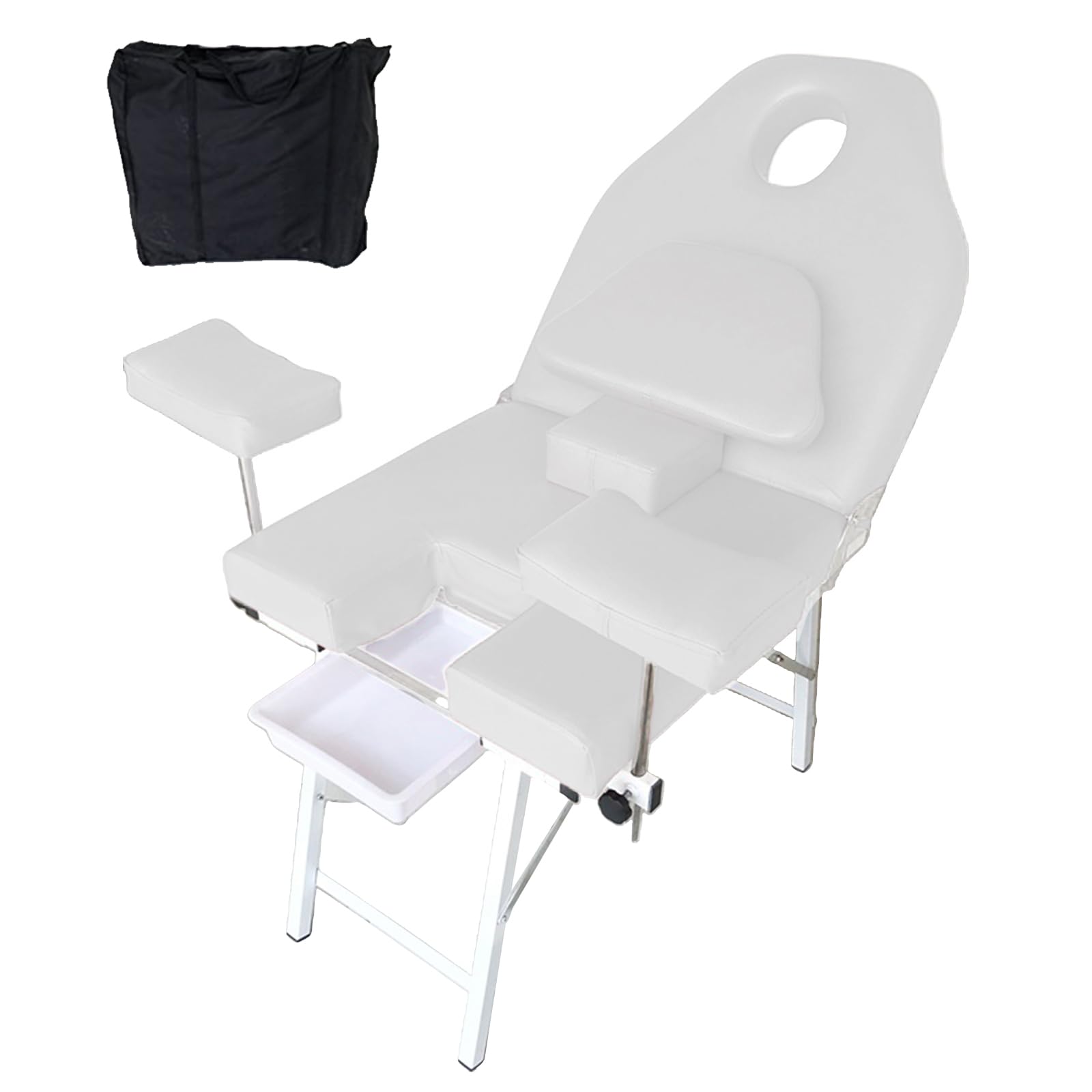 Sedia per visita ginecologica, lettino pieghevole portatile per visita medica, tavolo da parto per chirurgia ginecologica, sedia per allattamento privata medica (white)