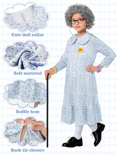 68% Off AOTHSO 13-Piece Old Lady Costume for Kids