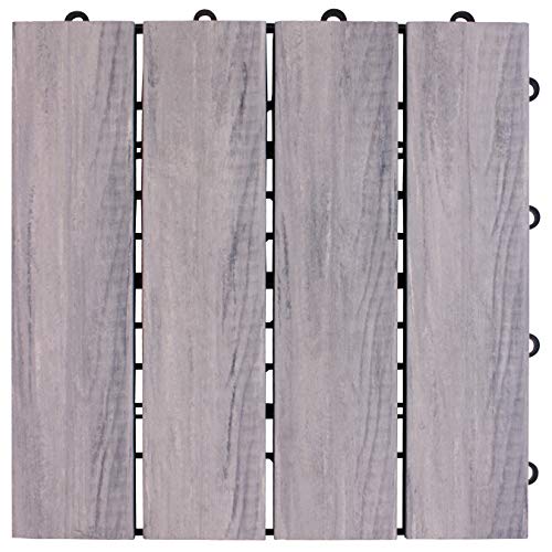 Emsco Group 2113-1 Bodenfliesen, ineinandergreifend, 30,5 x 30,5 cm, Holz, 12 Stück Cover