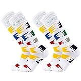 DISEÑADO PARA LA COMODIDAD DURANTE TODO EL DÍA --- El algodón seleccionado en los calcetines de esquí absorbe la humedad, evitando la acumulación de sudor. Además son transpirables y termorreguladores, manteniendo los pies a la temperatura perfecta.