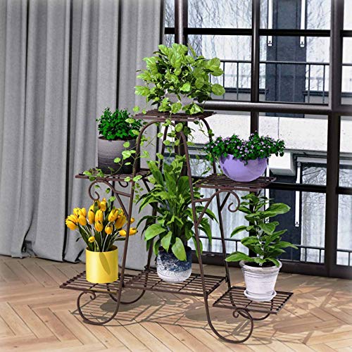 Metal 6 Tier Plant Stand,Plant Stands for Indoor Plants Display Stand Indoor Plant Stand Metal Plant Stand for Multiple Plants for Living Room - Thumbnail 6