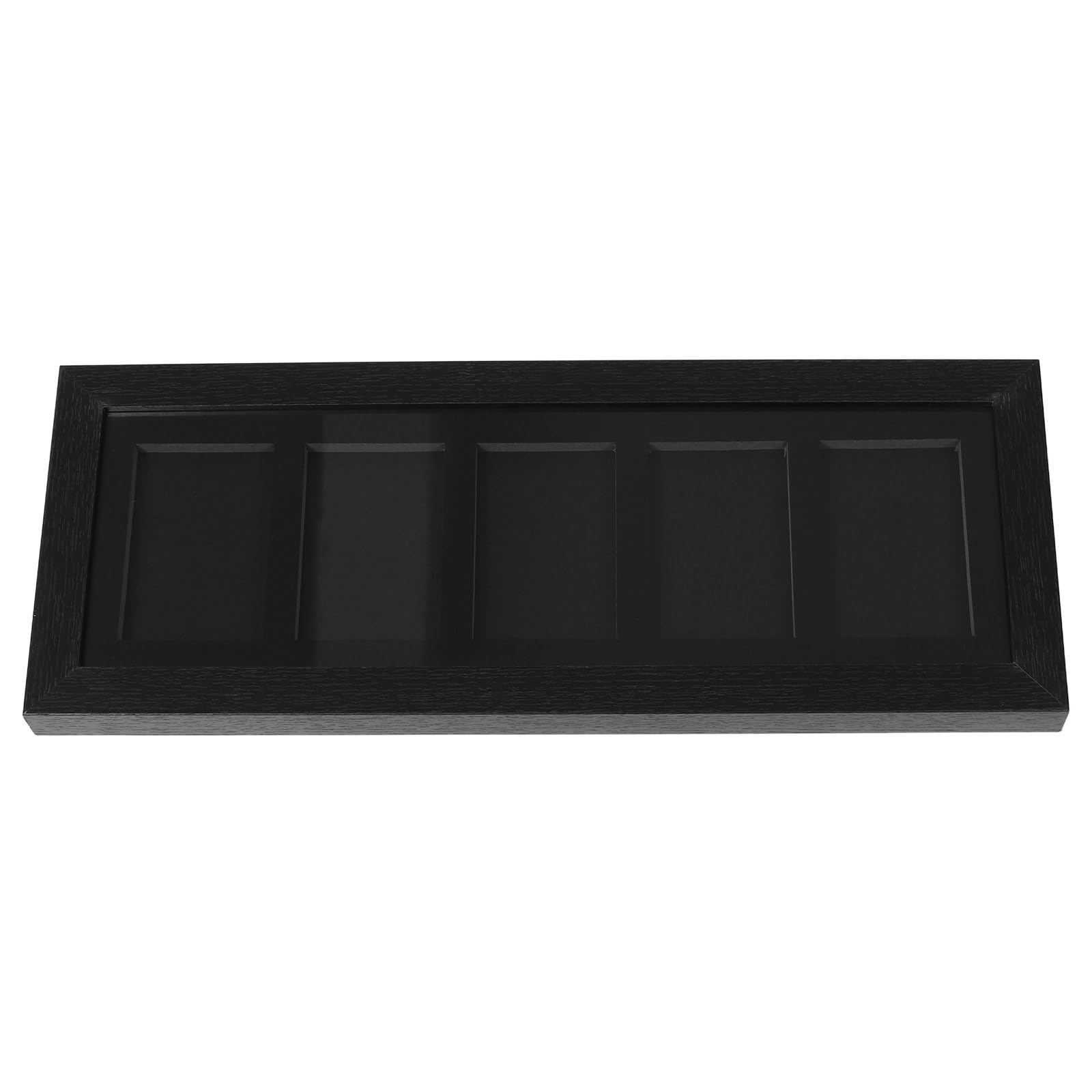 FOMIYES Sammelkarten Vitrine Wandhalter mit Schnellwechselrahmen 5 Kartenfächer Klare Faserplatte Platzsparend für Standard Sammelkarten Sammlerdarstellung Zuhause und Büro