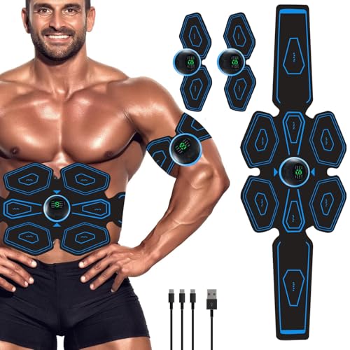 WARDBES Estimulador de Aparato de Entrenamiento Abdominal 2025,Cinturón Abdominal Electrosti,Electroestimulador Muscular,Dispositivo de Entrenamiento para el hogar