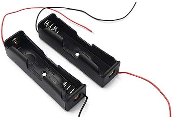 DHRUVPRO Black Plastic Storage Box Case Holder for Battery 1 x 18650 Cell Box -2pcs