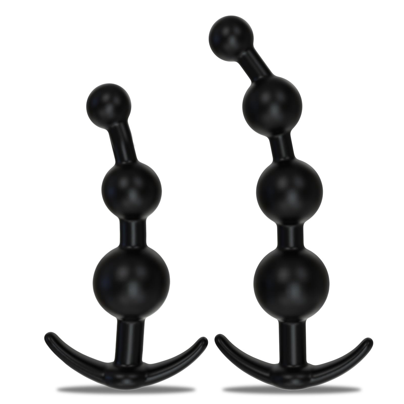 2PCS Anal Beads Butt Plug Silicone Anal Training Kit Flexible Anal Bead Sex Toys with Different Size Anal