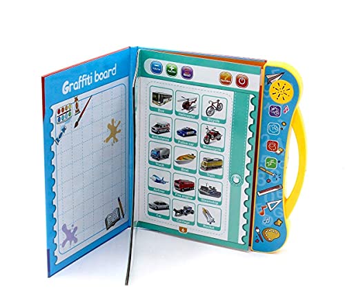 Image of Braintastic Intelligence Sound Book for Kids | Interactive English Learning Book with Letters, Words, Numbers & Shapes | Educational Activity Book for Toddlers