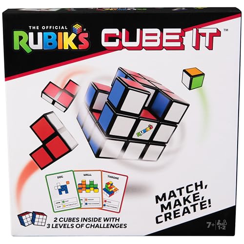 Image of Rubik's Cube, Cube It, 2-Player 3D Puzzle Sequence Board Game Stress Relief Fidget Toy Activity Cube Travel Teen Gift Idea, for Adults & Kids Ages 7+