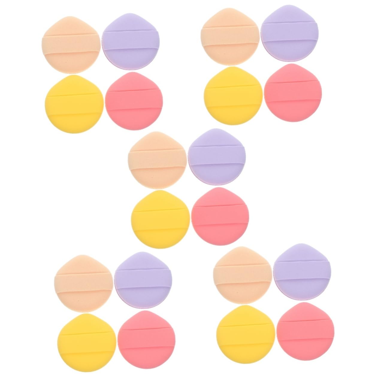 POPETPOP 20pezzi Spugnette Make up Per Fondotinta e Polvere Spugne Rotonde Schiuma Morbida Per Applicazione Di Trucco Facili Da Trasportare e Utilizzabili Viaggio