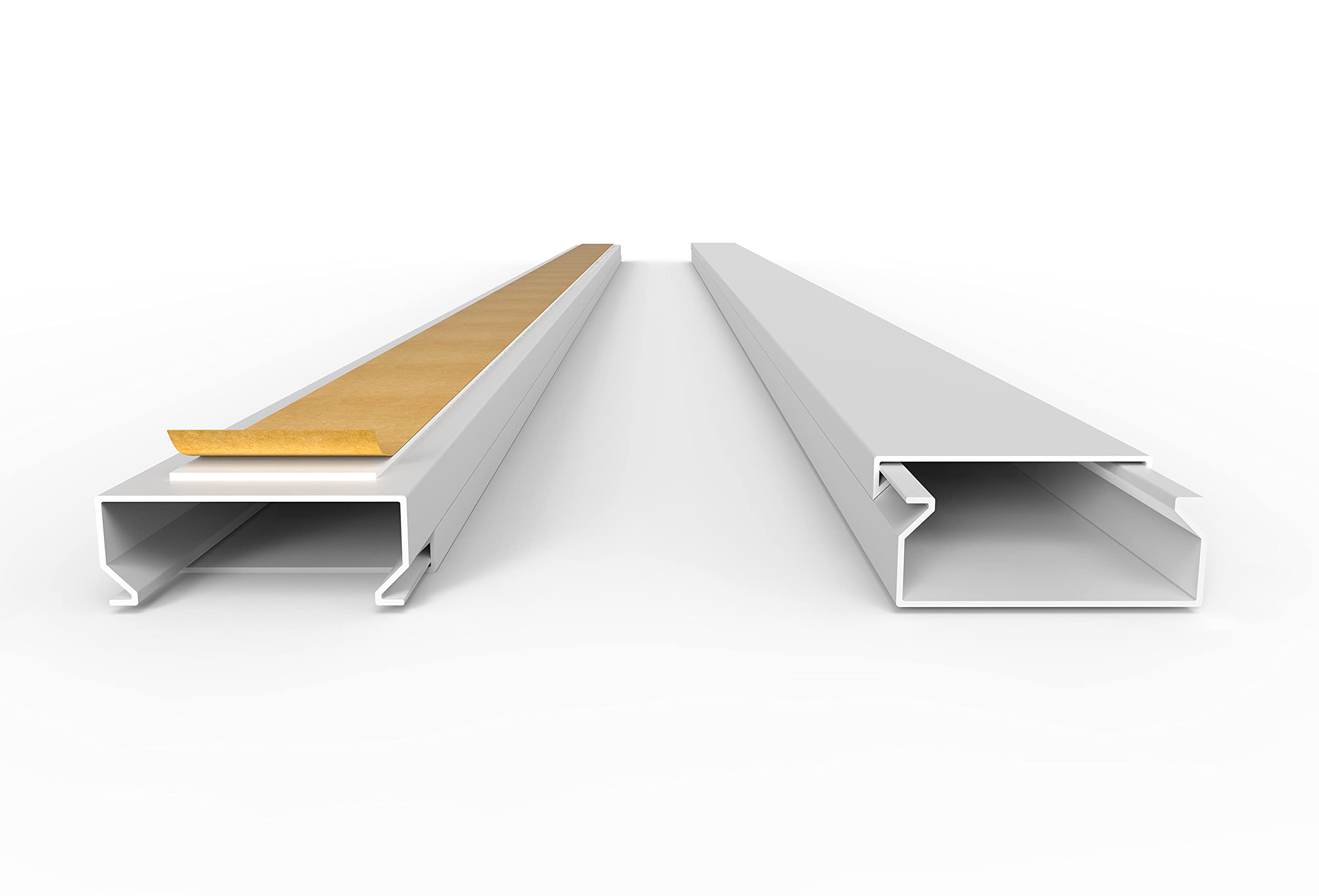 Goulotte de câble, 40x16 mm, 10 x 2 m (20 m), Blanc, autocollante - Made in Germany, Bureau, Atelier, Cuisine, intérieur et extérieur