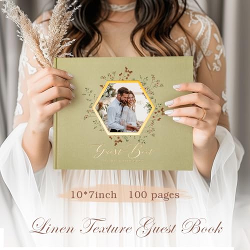 Image of molekaus Wedding Guest Book Hardcover 8 inch x 10 inch,100 Pages