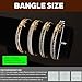 fivesweet Gold Bangle Bracelet for Women, Clear Zircon Paved Design, Zinc Alloy, 2.4 Inch Diameter, Fashion Jewelry, Ideal Holiday Gift for Women