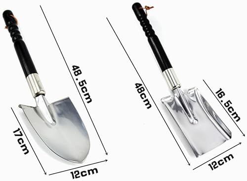 Miniatura 2 de Stainless Steel Gardening Shovel Bonsai Spade for Pot Plants Black Twisted Handle Practical Planting Tool for Garden Accessories