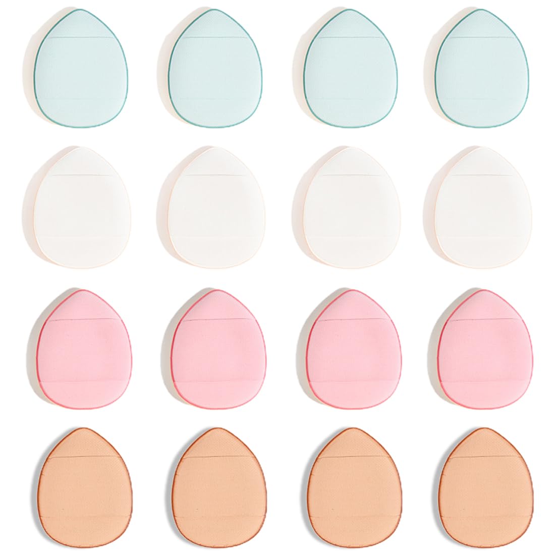 12 Piezas Cojín Triangular Para Polvos Almohadillas Faciales Ajuste De Maquillaje Mini Esponja Para Dedos Brochas De Belleza Para Base Corrector Herramienta Cosmética