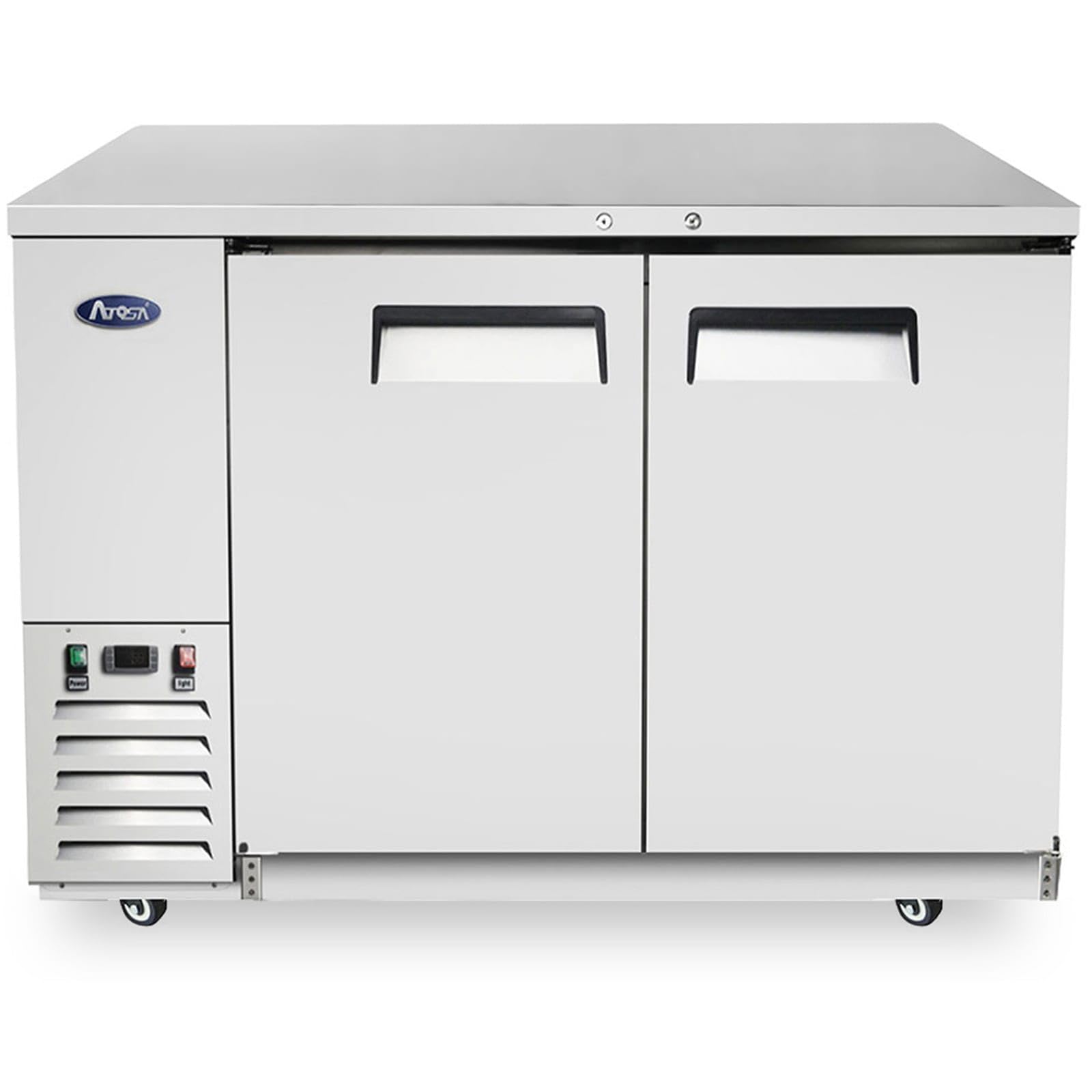 Atosa Commercial Shallow Depth Back Bar Cooler with Solid Doors