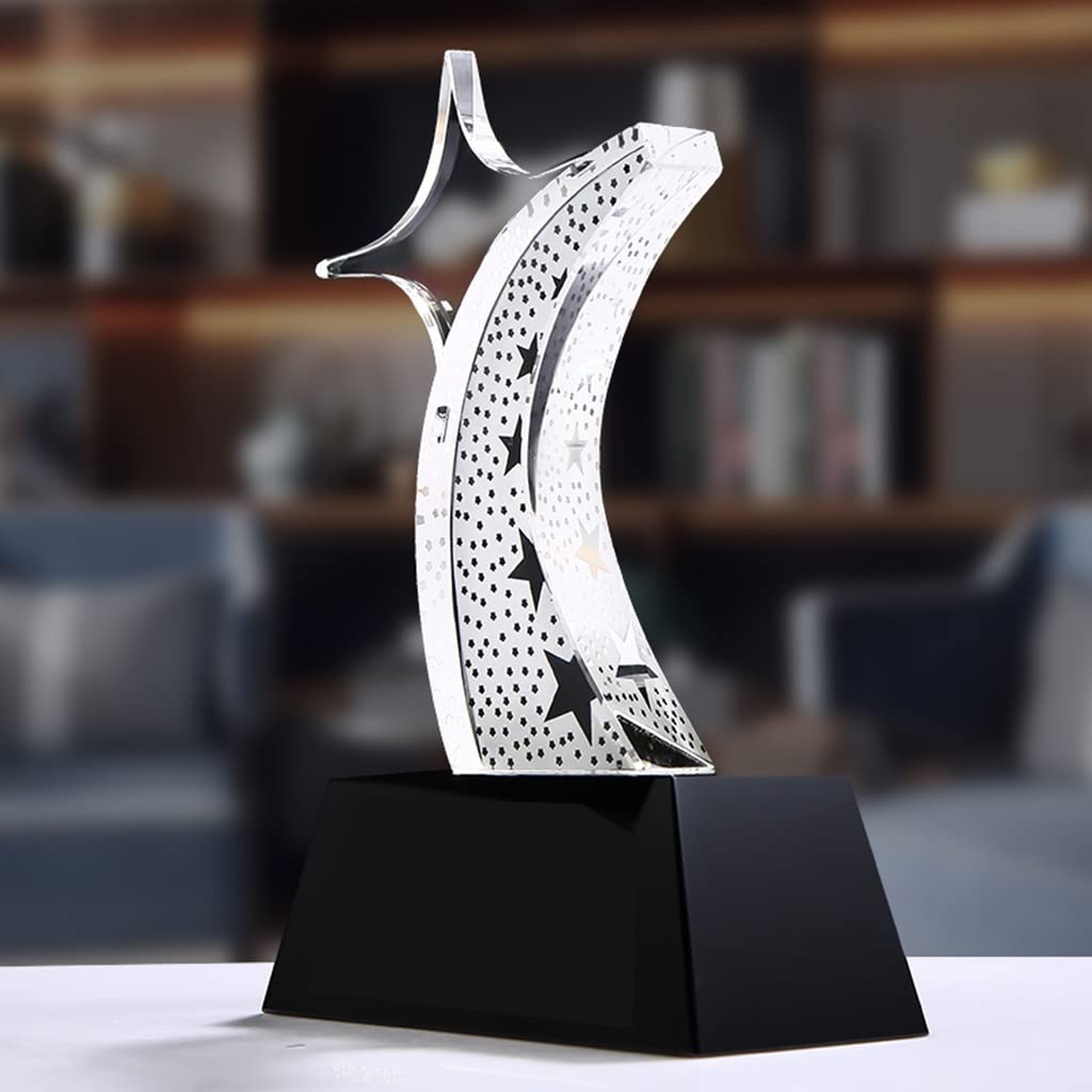 Trofeos, medallas y premios Trofeo Estrella Del Mañana Trofeo De Cristal Transparente Creativo. Medalla De Campeón Concurso De Reunión Anual De Empresas Trofeo De Premio De Honor De Empleado Destacado