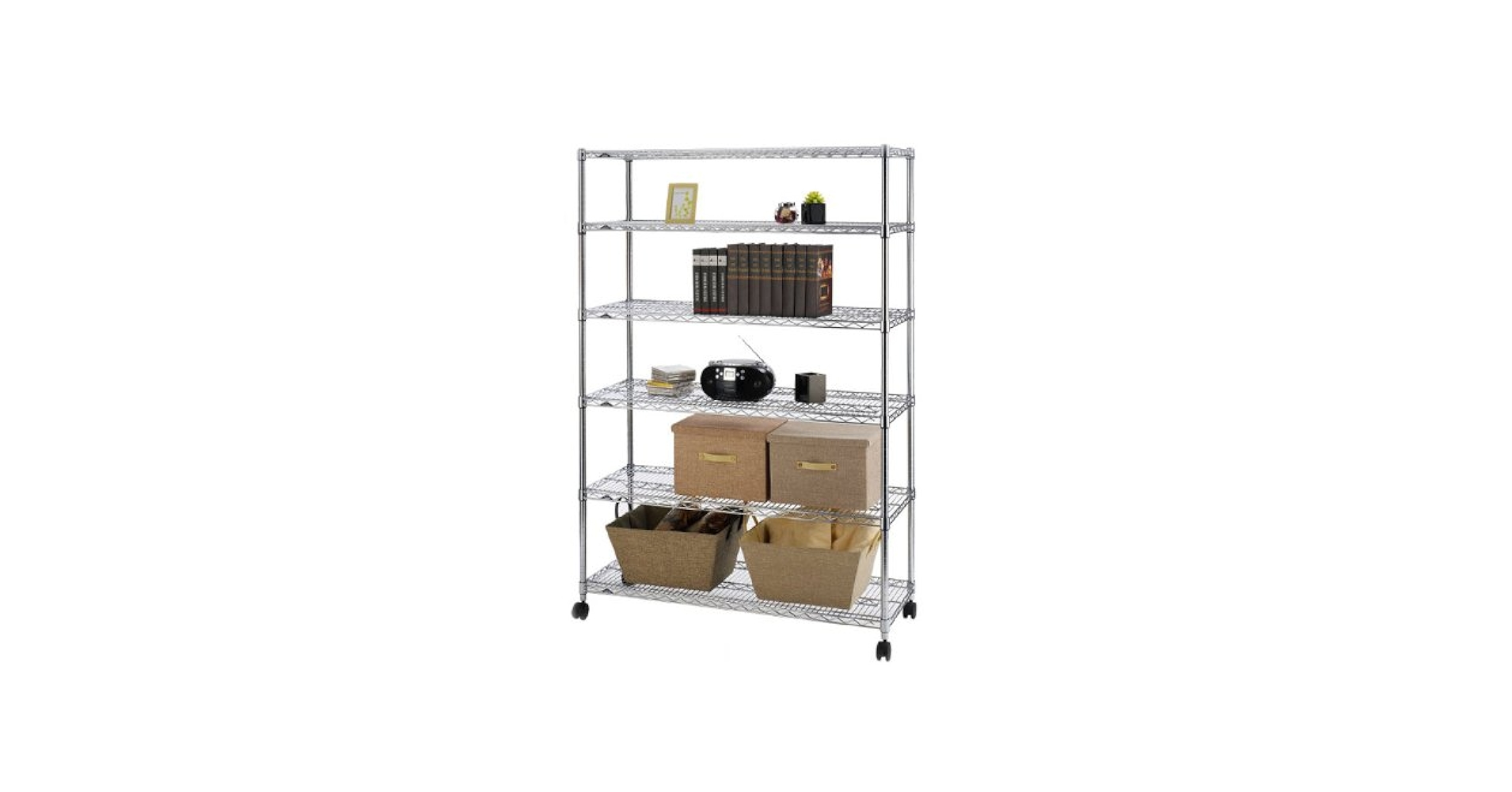 Amazon｜ドウシシャ 棚 ルミナス互換 ラック 幅120 6段 スチール