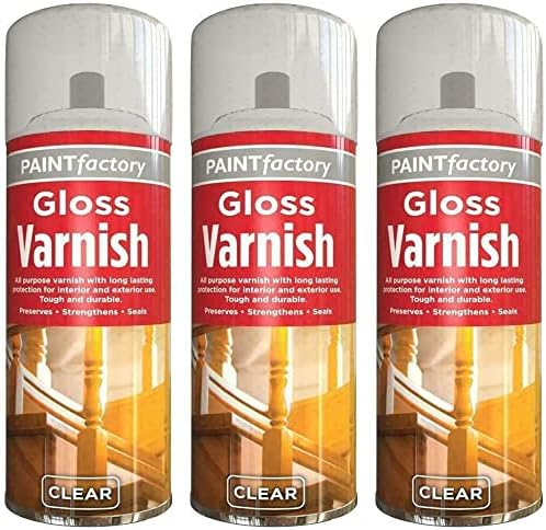 BH 3 X Clear Gloss Varnish Spray All Purpose Exterior Interior 400ml Aerosol Can
