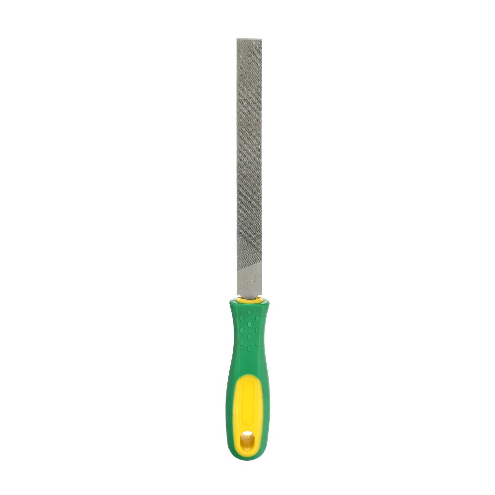 sourcing map Flat Thin Cut File 8" Double Cut Teeth High Carbon Steel Hand Rasp File with Plastic Handle for Metal Wood Deburring Removing