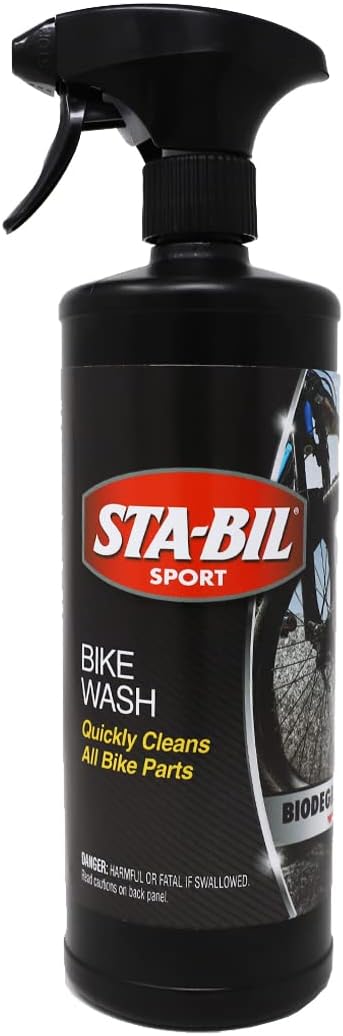 STA-BIL SPORT Bike Wash - Bicycle Cleaning Spray - Removes Dirt, Grit and Gunk - No Harsh Chemicals - For All Bike Types Including Electric - 32oz, (22506)