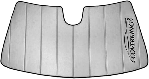 Coverking Parasol de parabrisas interior diseñado a medida para Ford TRK F-150/250/350 NO SuperDuty Modelos: Trilaminado patentado, plegable con