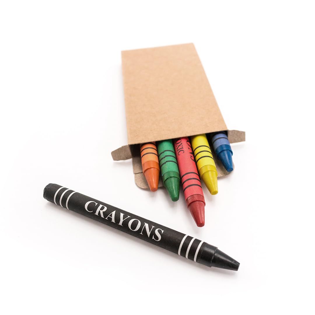 Scatola di 6 cere colori per bambini - Spedizione 24h - 6 mini cere per scatola. Ideale Festa di Compleanno per Bambini, Ricordi di Matrimonio e Scuole (100)