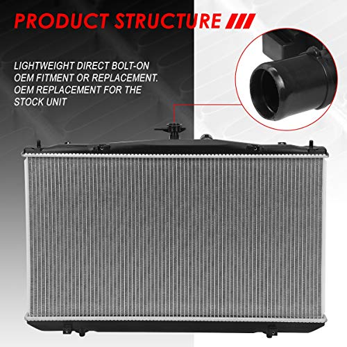 Image of Auto Dynasty Radiator Compatible with 2011-2016 Toyota Sienna AT, DPI 13206 Factory Style 1-Row Cooling Radiator, Aluminum Core