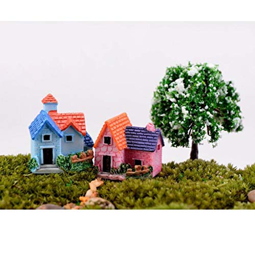 Image of Chocozone Pack of 20 Cute Rabbit Miniatures Garden Decoration Items Garden Decor - 2.5cm Pack of 4 Cute Miniatures Garden Decoration Gifts for Kids & Girlfriend (House)
