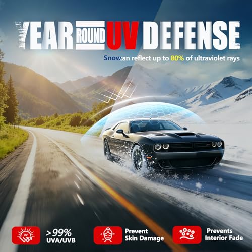 Image of Vepagoo Ceramic Car Window Tint Film 20% VLT, 36 inch x100FT | Daytime privacy, no signal interference, 99% UV block, scratch-resistant, DIY side /rear windows.