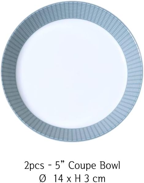 Hankook Chinaware Korean Fine Bone China [Cozy Blue] 6-Piece Gift Set, Dinnerware, Dojagi, bowls, Service for 2