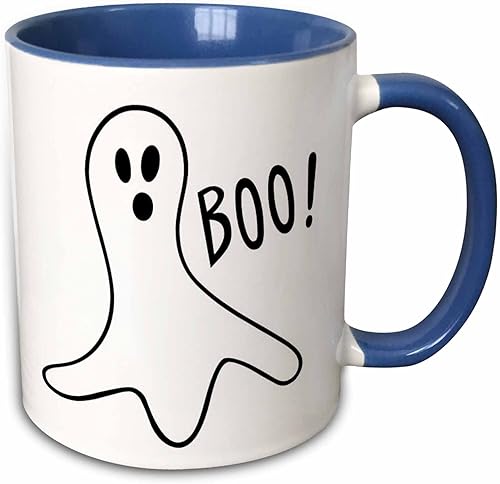 Miniatura 9 de 3dRose (mug_27865_2) Halloween Boo Ghost - Taza de cerámica, 15 onzas Blanco,Negro/Blanco,Azul/Blanco,Verde/Blanco,Red,Yellow