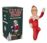 The Original Trump On The Stump : Make Christmas Great Again ! Funny 2024 Christmas Decoration - Trump Gift - Trump Gag Gift - Trump 2024 - White Elephant Gift - Trump On A Stump