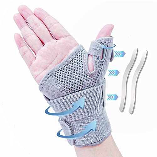 Kmtooon Thumb Splint with Wrist Brace, Thumb Brace for Arthritis Pain and Support, Tenosynovitis, CMC Joint Repetitive Injuries, Thumb Stabilizer Fits Both Right Left Hand