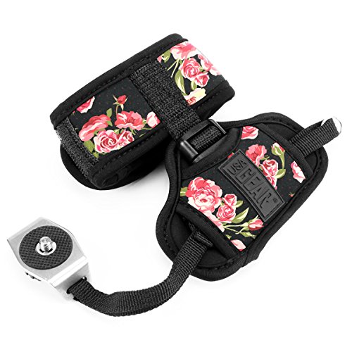 image for USA Gear DualGRIP Professional Grip Camera Hand Strap with Neoprene De