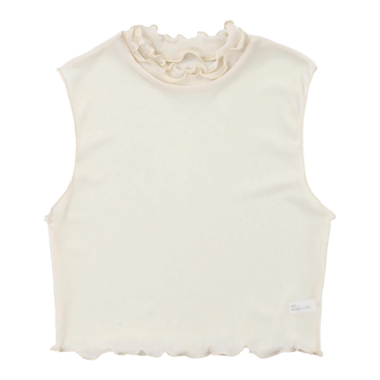 CHICTRY Ruffle Sheer False Collar For Women Detachable Fake Collars Mock Neck Blouse Cleavage Cover Up