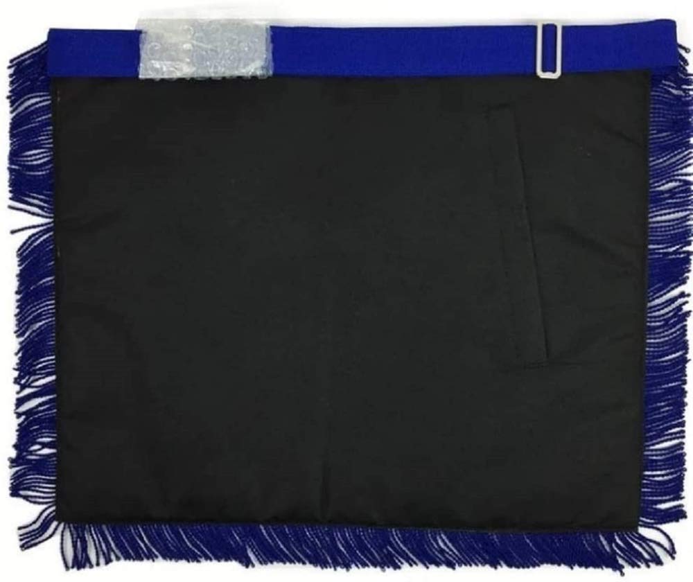 Regalia Lodge Masonic Past Master Apron Blue with Fringe (Standard)