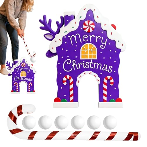 ジンジャーブレッド・ハウス・ゴルフ - クリスマス ジンジャーブレッド ゲーム セット | ファミリー パーティー ゴルフ トイ セット | ホリデー パーティー アウトドア インドア ファミリー ヤード セレブレーション ギャザリング リビングルーム キ