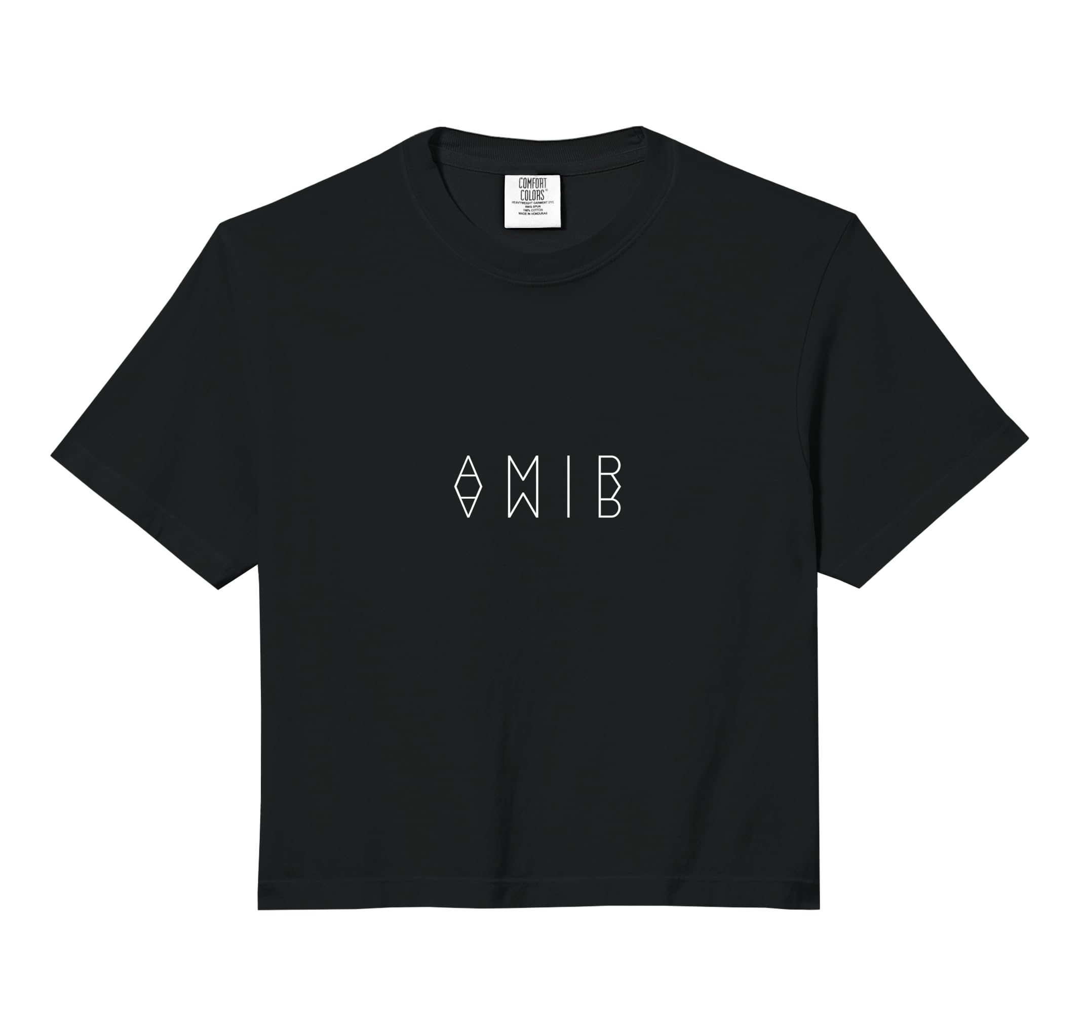 Amir Reflections - Personalized Mirrored First Name Art Comfort Colors Crop Top