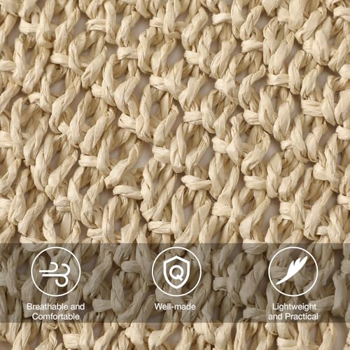 Image of Pleneal Beach Bags for Women - Women Beach Tote Bag, Summer Mesh Hollow Straw Tote Bag for Holiday Market