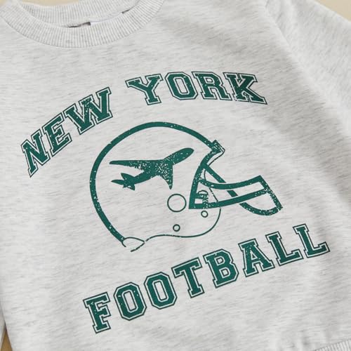 Toddler Baby Football Outfits Sundays are for The Jets Football Sweatshirt Top Pants Set Cute Fall Clothes4